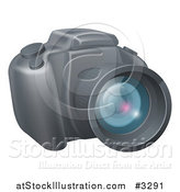 Vector Illustration of a Modern DSLR Camera by AtStockIllustration