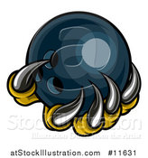 Vector Illustration of a Monster or Eagle Claws Holding a Bowling Ball by AtStockIllustration