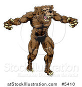 Vector Illustration of a Muscular Vicious Bear by AtStockIllustration