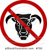 Vector Illustration of a No Bull Sign by AtStockIllustration