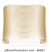 Vector Illustration of a Paper Scroll with Curled Edges by AtStockIllustration