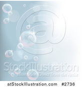 Vector Illustration of a Pastel Blue Bubble and Water Background by AtStockIllustration