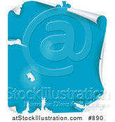Vector Illustration of a Peeling Blue Paint Surface by AtStockIllustration