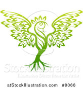 Vector Illustration of a Phoenix Bird Tree by AtStockIllustration