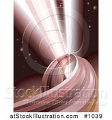 Vector Illustration of a Pink Toned Warping Rainbow by AtStockIllustration