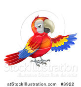 Vector Illustration of a Presenting Scarlet Macaw Parrot 1 by AtStockIllustration