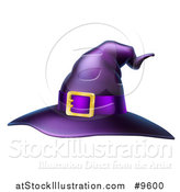 Vector Illustration of a Purple Witch Hat by AtStockIllustration