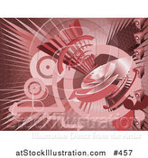 Vector Illustration of a Red Internet Background with a Loud Speaker by AtStockIllustration