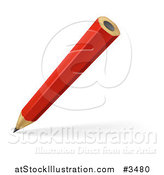 Vector Illustration of a Red Pencil Writing by AtStockIllustration