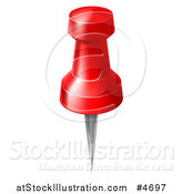 Vector Illustration of a Red Pin by AtStockIllustration