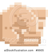 Vector Illustration of a Retro 8 Bit Pixel Art Styled Hand in a Fist by AtStockIllustration