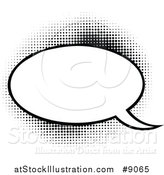 Vector Illustration of a Retro Black and White Pop Art Comic Styled Speech Balloon by AtStockIllustration