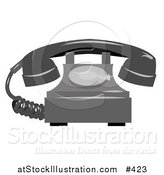 Vector Illustration of a Rotary Landline Telephone by AtStockIllustration