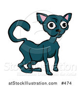 Vector Illustration of a Russian Blue Cat by AtStockIllustration