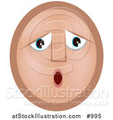 Vector Illustration of a Sad Emoticon - Tan Version by AtStockIllustration