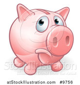 Vector Illustration of a Sad Pouting Piggy Bank by AtStockIllustration