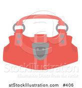 Vector Illustration of a Salmon Pink Purse by AtStockIllustration