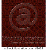 Vector Illustration of a Seamless Red Background with Black Victorian Floral Designs by AtStockIllustration