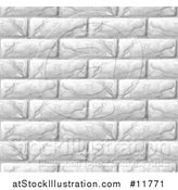 Vector Illustration of a Seamless White Brick Wall Texture Background by AtStockIllustration