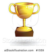 Vector Illustration of a Shiny Gold Trophy Cup by AtStockIllustration