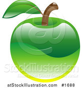 Vector Illustration of a Shiny Organic Green Apple by AtStockIllustration