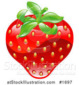 Vector Illustration of a Shiny Organic Strawberry by AtStockIllustration