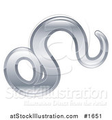 Vector Illustration of a Shiny Silver Leo Zodiac Astrology Symbol by AtStockIllustration