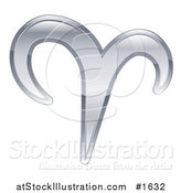 Vector Illustration of a Shiny Silver Virgo Zodiac Astrology Symbol by AtStockIllustration