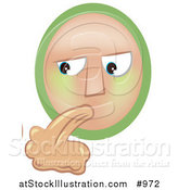 Vector Illustration of a Sick Emoticon Puking - Tan Version by AtStockIllustration