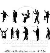 Vector Illustration of a Silhouetted Business People Collection Version 2 by AtStockIllustration