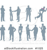Vector Illustration of a Silhouetted Business People Collection Version 3 by AtStockIllustration