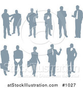 Vector Illustration of a Silhouetted Business People Collection Version 5 by AtStockIllustration