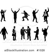 Vector Illustration of a Silhouetted Business People Collection Version 6 by AtStockIllustration