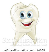 Vector Illustration of a Smiling Happy Tooth Mascot by AtStockIllustration