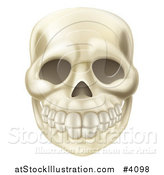 Vector Illustration of a Smiling Human Skull by AtStockIllustration