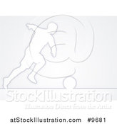 Vector Illustration of a Soccer Football Player About to Kick the Ball by AtStockIllustration