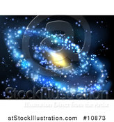 Vector Illustration of a Spiral Galaxy Background by AtStockIllustration