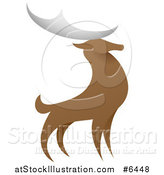 Vector Illustration of a Standing Stag Deer Buck by AtStockIllustration