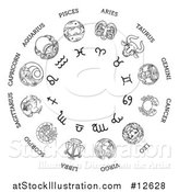 Vector Illustration of a Star Sign Astrological Horoscope Chart by AtStockIllustration