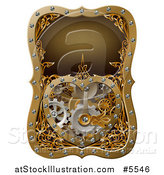 Vector Illustration of a Steampunk Clock Work Heart with Gears by AtStockIllustration