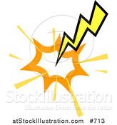 Vector Illustration of a Striking Lightning Bolt by AtStockIllustration