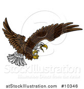 Vector Illustration of a Swooping Bald Eagle with Talons Extended by AtStockIllustration