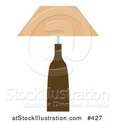 Vector Illustration of a Table Lamp and Shade by AtStockIllustration