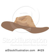 Vector Illustration of a Tan Hat by AtStockIllustration