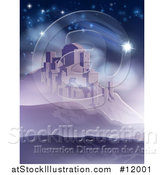 Vector Illustration of a the Star of David over Bethlehem by AtStockIllustration
