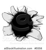 Vector Illustration of a Torn Hole or Gun Shot by AtStockIllustration