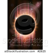 Vector Illustration of a Total Eclipse with Red Light on Black by AtStockIllustration