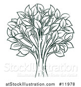 Vector Illustration of a Tree with Leaves by AtStockIllustration