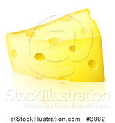 Vector Illustration of a Triangular Cheese Wedge by AtStockIllustration