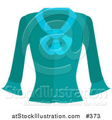Vector Illustration of a Turquoise Blue Long Sleeved Shirt by AtStockIllustration